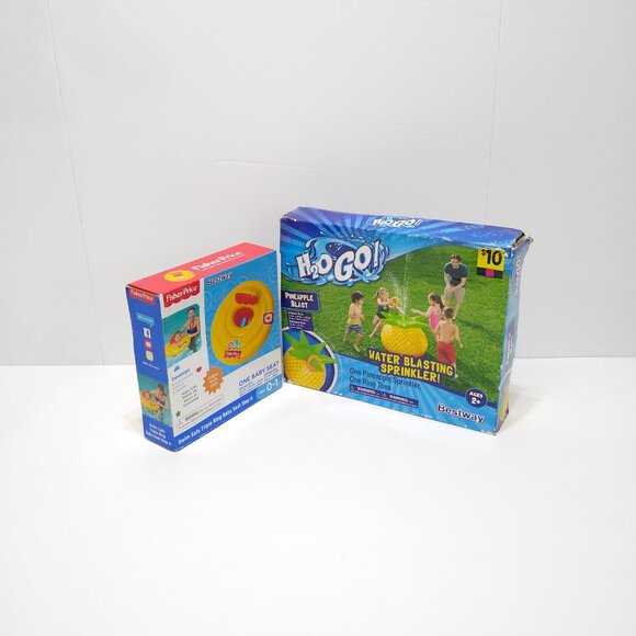 Best Way H20 Go! Water Blasting pineapple Sprinkler & Baby Seat Floaty NWT - Picture 2 of 7